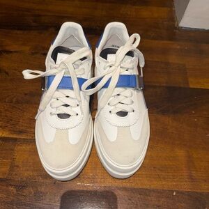 CNC Costume National White and Blue Sneakers